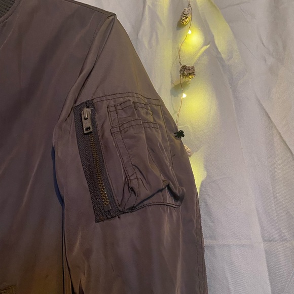 Olive Bomber Jacket - Picture 2 of 4